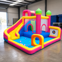 Château gonflable Noco Kids en tissu Oxford avec toboggan et piscine à balles, couleurs personnalisées, portable, pour usage domestique intérieur