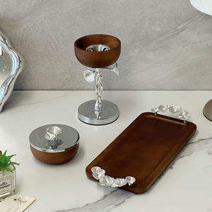 Luxury Arabic Bakhoor Burner Set with <b>Decorative</b> Tray and Incense Storage Jar Modern Mabkhara Set Oud Burner Home Fragrance - Product Image 1