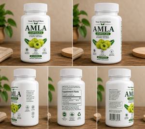 Cápsulas de Suplemento Dietético Herbal de Amla de Marca Privada, Veganas, Antioxidantes, para el Crecimiento del Cabello, Equilibrio del pH, para Adultos y Niños, OEM/ODM - Product Image 2