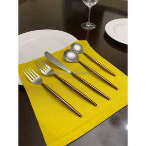 Latest Style Silver Cutlery <b>Set</b> Gold Handles Dishwasher Safe Luxury Cutlery And Silverware <b>Sets</b> Wedding Event Party Supplies - Product Image 2