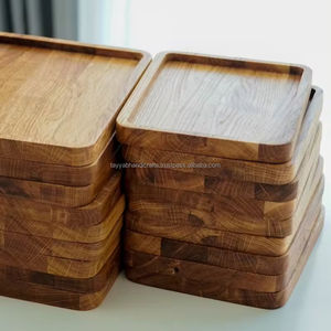 ถาดเสิร์ฟไม้ขนาดเล็กถาดไม้สี่เหลี่ยมผืนผ้าสำหรับห้องน้ำจากอินเดีย - Product Image 1