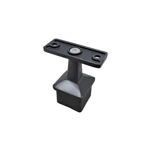 Stainless Steel Handrail Matte Black Adjustable Square Saddle Bracket