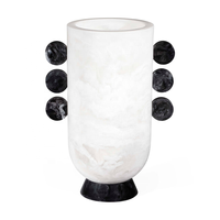 Vase Cône Haut de Gamme en Résine Art Déco Moderne, Artisanat Écologique, Texture Marbrée Unique en Spirale, Décoration d'Accent pour Mariage et Maison