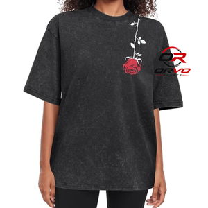 ORVO SPORTS Summer Knitted Logo Sunflower Printed Oversized Plus Size Casual Women's <b>T</b>-<b>Shirt</b> Crew Neck Short Sleeve Floral - Product Image 4