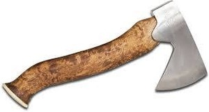 Hacha de alta calidad de grado industrial, hecha a medida, con funda de cuero y mango de madera, cabeza de acero de alto carbono de 3 pulgadas para partir leña, con espiga plana. - Product Image 2