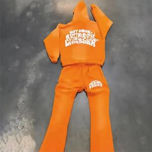 Marque privée personnalisée OEM impression coton survêtement d'été hommes 100% coton de haute qualité pour hommes ensemble complet survêtement - Product Image 1