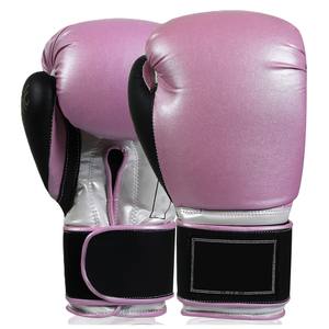 Guantes de Boxeo Rosados de Cuero Premium para Entrenamiento, Cómodos Guantes de Sparring para Hombres y Mujeres con Soporte para Muñeca - Product Image 2