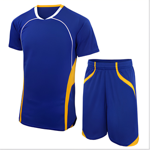Maillots de football personnalisés pour hommes adultes, fournisseur en gros OEM, usine de fabrication, manches courtes, polyester, séchage rapide - Product Image 1