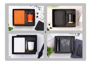 Ensemble cadeau de luxe en cuir PU style affaires : Carnet, stylo métallique, gobelet isotherme, logo personnalisé, impression en relief - Product Image 4