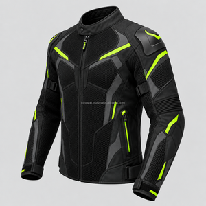 Chaqueta de motociclista de malla premium con paneles transpirables, ligera, cómoda y de diseño deportivo para motociclistas. - Product Image 4