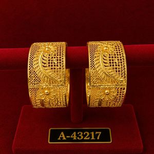 Women's 24K Gold Plated Geometric Trendy Zircon Alloy <b>Bangles</b> for Party Occasion A-432152 - Product Image 3