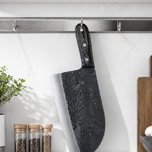 Couteau à découper ambidextre artisanal de 7 pouces en acier à haute teneur en carbone avec manche en bois et étui en cuir, compatible lave-vaisselle - Product Image 5