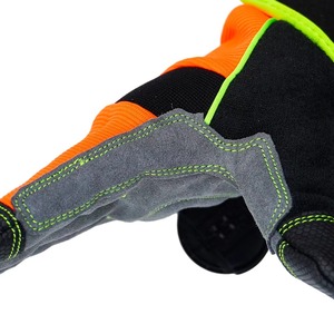Breathable Anti-Vibration Safety Gloves Wear-Resistant Mechanic Leather Gloves with Fingers Visibility and Touchscreen Function - Product Image 2