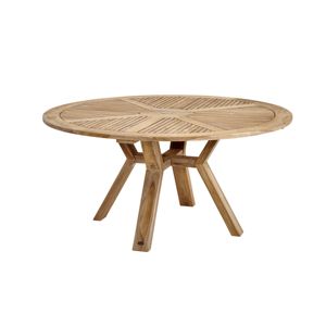 Wooden Dining <b>Table</b> Solid Wood <b>Top</b> Stable Base Waterproof Seating Capacity 6 for Indoor/Outdoor Use Modern Rustic Design - Product Image 1