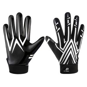 Custom American Football Receiver Gloves Maximum Grip Breathable Flexible Training <b>Game</b> Gloves OEM ODM Supplier - Product Image 1