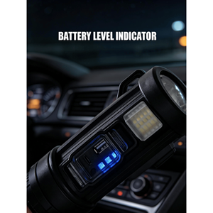 Super Bright <b>Rechargeable</b> LED Spotlight <b>Flashlight</b> Long-Running Outdoor Handheld Searchlight with Solar Flood Lights Function - Product Image 4