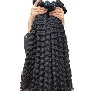 Prix de gros non transformé vietnamien os droit en vrac cheveux femmes doux sain Extensions de cheveux humains vague Afro Curl Styles - Product Image 6