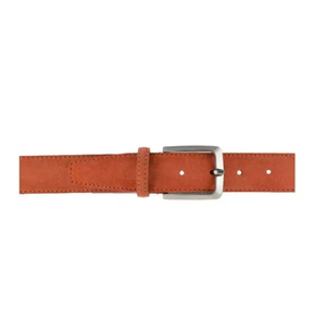Ceinture en cuir suédé orange de qualité pour homme, alliage, largeur 35 mm, longueur 105-130 cm, 100 % fabriquée, design western élégant - Product Image 2