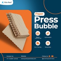 Feuille de papier bulle en kraft nid d'abeille double face écologique 20x12 pouces |   Emballage en PVC réutilisable pour parfum |   Pack de 50