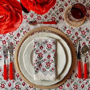 En gros, Set de table en rotin style bohème à bordure ajourée, Tapis de table tressé, Sous-verre en osier vintage, Dessous de plat résistant à la chaleur pour la maison et la salle à manger - Product Image 3