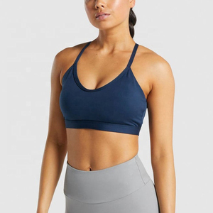 Soutien-gorge de sport respirant et écologique pour femme, séchage rapide, avec logo frontal, maintien moyen, design push-up, idéal pour la course à pied - Product Image 1
