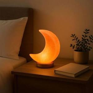 Wholesale Price Himalayan Pink Salt Crescent Moon Lamp Dimmable Switch Ambient Lighting - Product Image 5