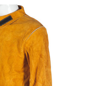 Veste de soudage professionnelle, équipement de protection avec ajustement réglable, veste de soudage en cuir et coton, vêtements de sécurité. - Product Image 2