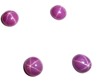 Rubis étoilé rond 9x9 mm 5 carats, cabochon poli créé en laboratoire avec effet étoile à 6 branches pour la fabrication de bijoux - Product Image 4