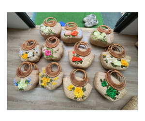 กระเป๋าถือหญ้าทะเลหลากสีสุดชิค2025หรูหราสำหรับผู้หญิงกระเป๋าฟางชายหาดเหมาะสำหรับวันหยุดพักผ่อนในฤดูร้อนเป็นมิตรกับสิ่งแวดล้อมมีสไตล์ - Product Image 3