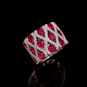 Joyería Personalizable de Hip Hop con Moissanita de Color, Circonita Cúbica, Engaste Pavé, Diamantes, Chapado en Oro, Corte Brillante Redondo, para Fiesta, para Mujer - Product Image 1