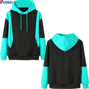 Sudaderas con capucha personalizadas con bloques de color, estilo urbano, de algodón, a la moda, para hombre, diseño personalizado, para otoño e invierno. - Product Image 4