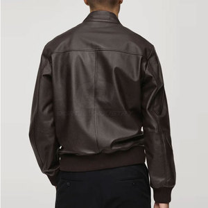 Fashionable Stylish Casual <b>Men</b> Leather Winter <b>Jacket</b> with Stand Collar Zipper Front Modern Slim Fit Design for Every Occasion - Product Image 2