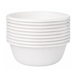 16 oz Eco Friendly Bagasse Round Disposable Soup/Ramen Bowls White <b>Microwave</b> Safe for Camping Party <b>Food</b> <b>Containers</b> & Take Away - Product Image 2