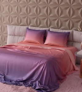 Drap de lit en microfibre ombré 125 GSM léger et doux avec design dégradé moderne pour la vente au détail et l'usage domestique - Product Image 4