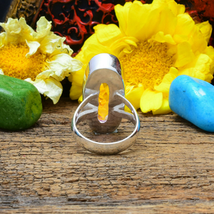 Anillo de Plata 925 con Kunzita Rosa, Anillo de Plata de Ley con Gema de Kunzita Natural, Joyería Elegante Hecha a Mano para Mujer - Product Image 3