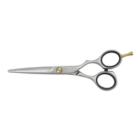 Ciseaux de coiffure professionnels en acier 420, ciseaux de salon pour barbiers avec repose-doigts confortable, anti-rouille, avec logo