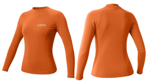Traje de Baño de Manga Larga para Mujer, Protección Solar, Secado Rápido, Camiseta de Natación UPF 50+, Diseño de Logotipo Personalizado - Product Image 5