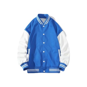 Custom <b>White</b> Varsity <b>Jacket</b> for <b>Men</b> Pakistani Manufacturer's Woolen Canvas Embroidered Casual Style Chenille Patch for Winter - Product Image 2