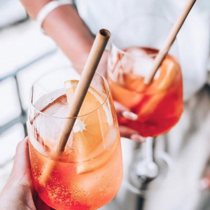 หลอดใยไผ่100% ธรรมชาติเป็นมิตรกับสิ่งแวดล้อมหลอดดูดน้ำจากไม้ไผ่26ซม. หลอดสำหรับดื่มน้ำเย็นแบบใช้แล้วทิ้ง - Product Image 2