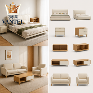 Ensemble de meubles de chambre d'hôtel contemporains, lit sur mesure, table de chevet, commode pour hôtel, appartement et complexe hôtelier - Product Image 4
