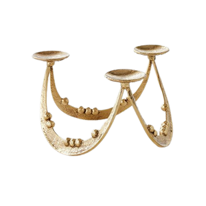 Candélabres en gros à 5 bras, design moderne, en aluminium antique, faits à la main, pour centres de table de mariage et de Noël - Product Image 6