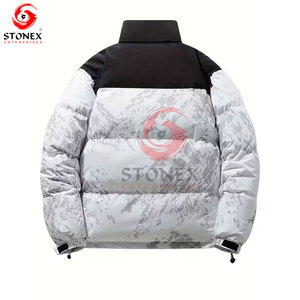 Chaqueta Acolchada Sublimada para Hombre, Ligera, Cálida, Impermeable, con Capucha, para Invierno, Viajes, Uso Diario y Casual - Product Image 2