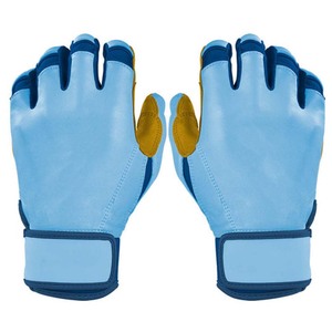 Gants de frappe en cuir bleu, rembourrés, fermeture auto-agrippante, unisexes, pour entraînement adulte - Product Image 1