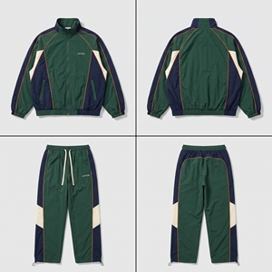 ชุดวอร์มกันลมแบบมีสีตัดกัน OEM 3 ชิ้น เสื้อแจ็คเก็ต เสื้อกั๊ก กางเกงขายาว พร้อมโลโก้สั่งทำ - Product Image 3