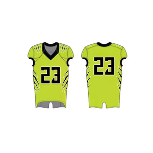 ชุดอเมริกันฟุตบอลแบบกำหนดเอง เสื้อเจอร์ซีย์ผ้าทวิลล์ระบายอากาศ แขนสั้น พร้อมชื่อและหมายเลขผู้เล่น - Product Image 2