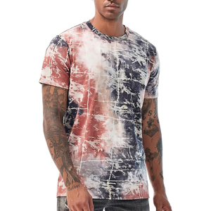 Men's Tie Dye Short Sleeve T-<b>Shirt</b> O-Neck Regular Fit Knitted Casual Print Patterned Top - Product Image 2