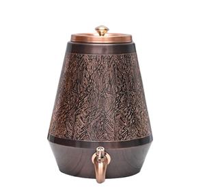 Dispensador de Agua de Cobre Premium con Grifo de Latón, Tanque Metálico con Acabado Vintage para Uso Doméstico en Cocina y Agua Potable Ayurvédica - Product Image 5