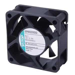 SOTOP 60x60x25mm 6025 DC 12V high CFM low voice Axial Cooling Fan for robots OEM service