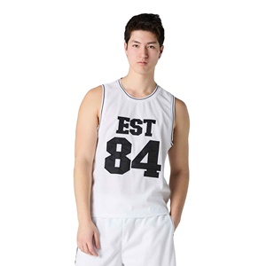 Custom Men Red Basketball Jersey EST 84 Print Sleeveless Tank <b>Top</b> Breathable Polyester Sportswear Adult Regular Fit - Product Image 6