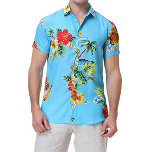 Últimos diseños de camisetas hawaianas para hombre con logo/color personalizado, transpirables, de la mejor calidad premium, con efecto antiarrugas. - Product Image 4